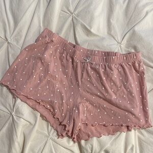 Pink Polka Dot Women's Sleep Shorts